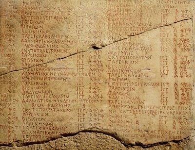 Edict of Emperor Diocletian on the Regulating of the Prices of Merchandise by Roman